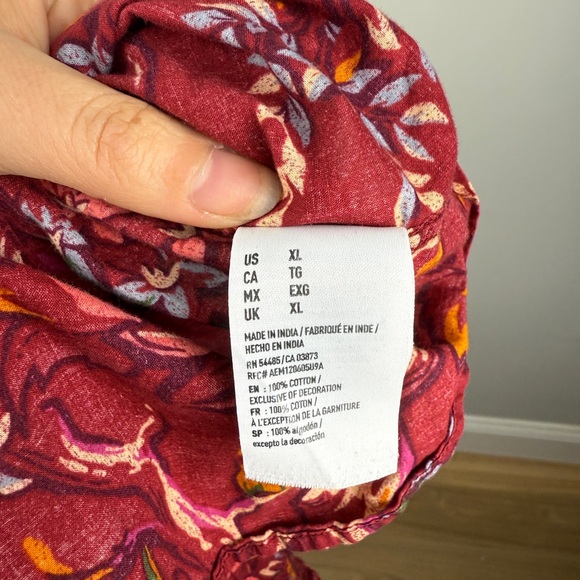 American Eagle Outfitters Men's Classic Fit Short Sleeve Button Down Size XL - Picture 6 of 7